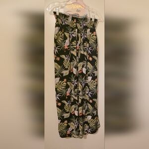 ✏️Forever 21 Black Floral Wide-Leg Pants